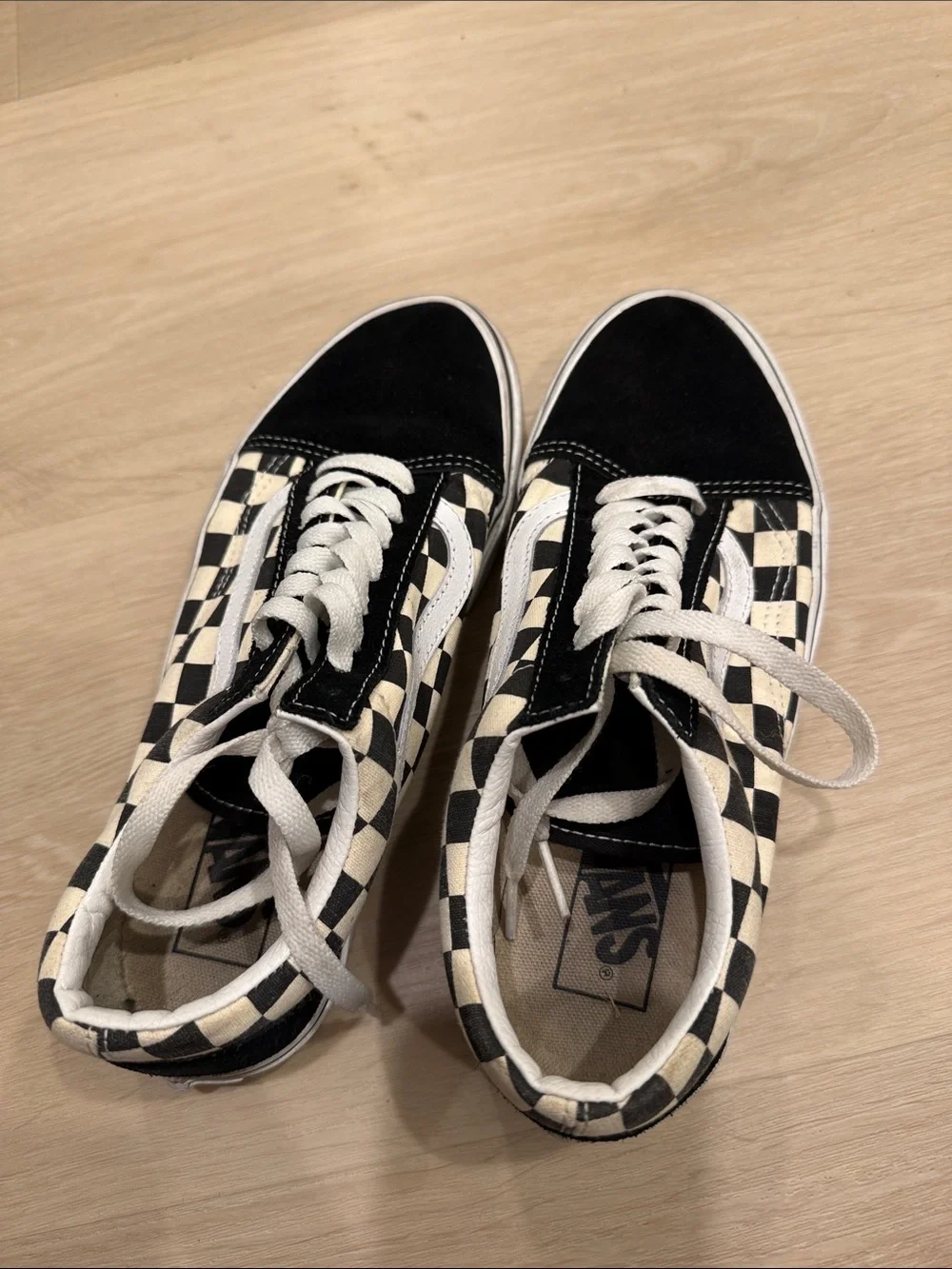 Vans Black & White Checkerboard Old Skool Low Top Sneakers